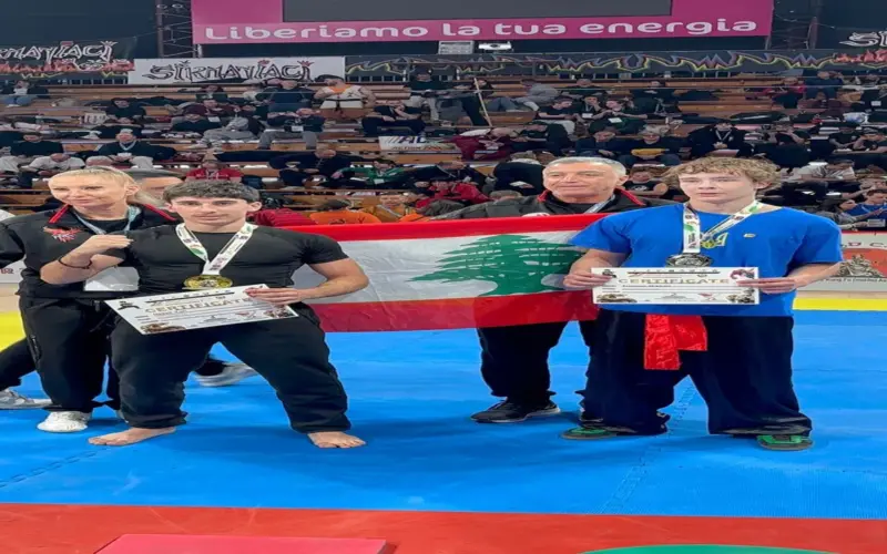 بالصور ـ يوري ناصيف يتألق عالميًا ويهدي لبنان ذهبيتين في إيطاليا